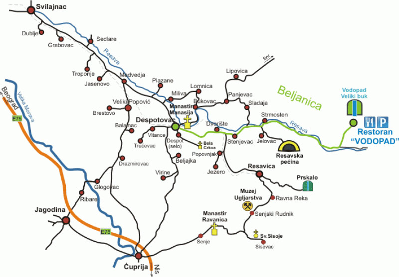 Despotovac Mapa